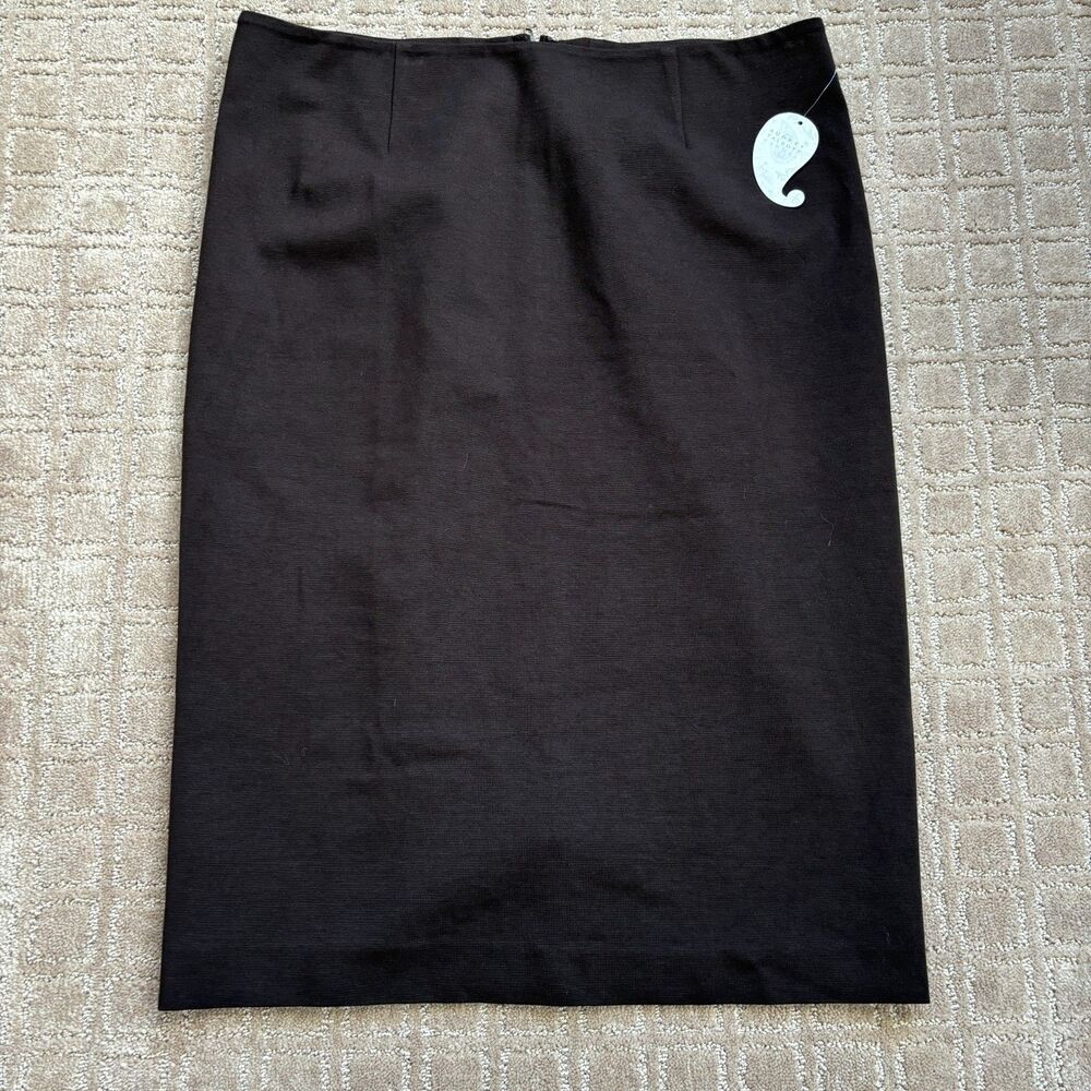 Audrey Talbott Carmel Pencil Skirt Womens 12 Brown Office Workwear Straight NWT